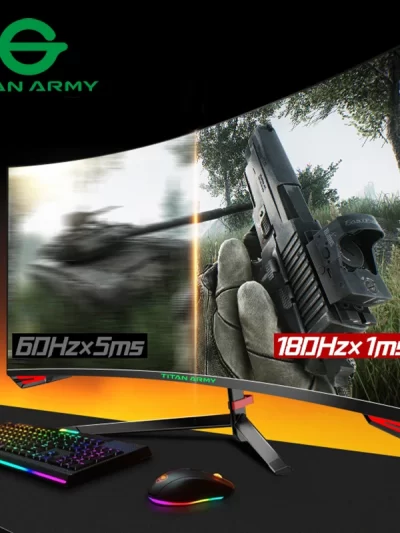 Titan Army 23.6 inch 180Hz Curved 1080P Monitor